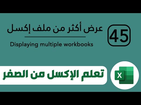 تعلم برنامج مايكروسوفت إكسل  عرض أكثر من ملف أو ورقة في نفس الوقت