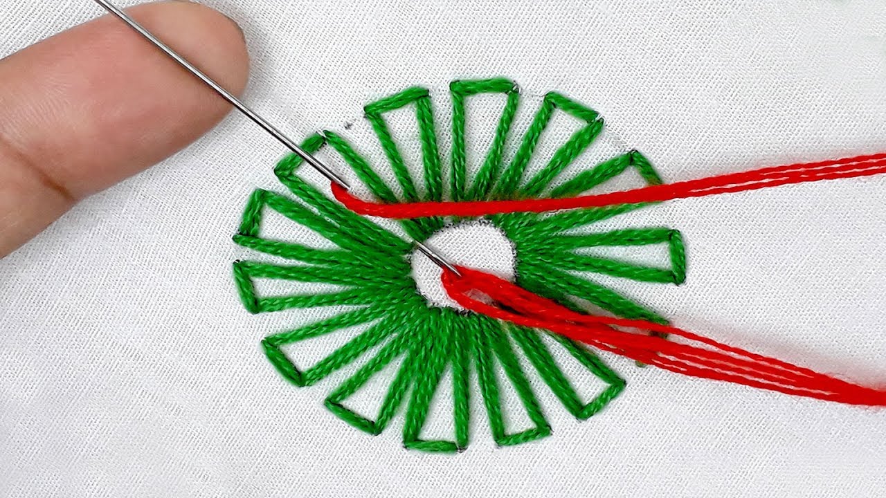 circle Brazilian design stitch hand embroidery circle embroidery
