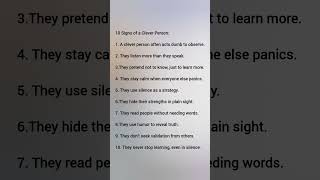 10 Signs of a Clever Person #marketyourself #makemistakes #politeenquiries #jargonbuster #graphology