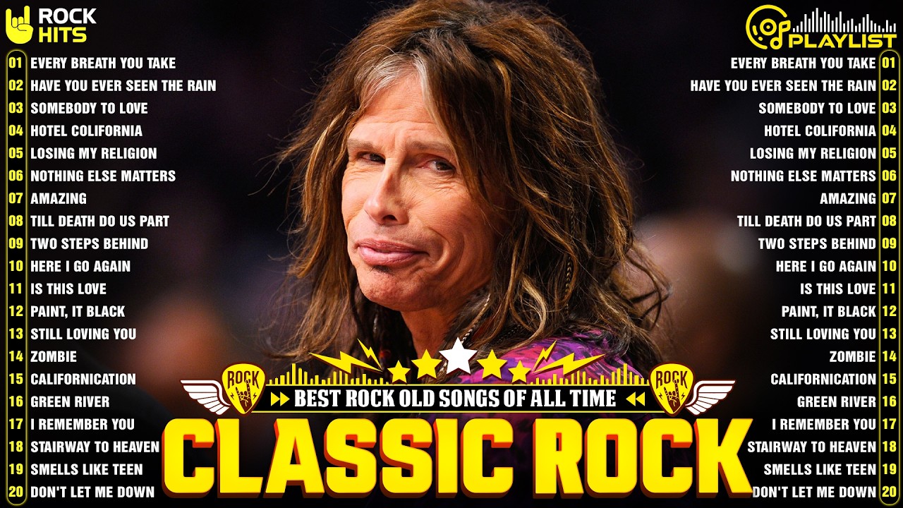 Top 500 Classic Rock Songs Of All Time 🔥 Guns N' Roses, Metallica, Queen, AC/DC, Aerosmith, Bon Jovi