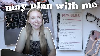 PLANNING FOR A NEW MONTH: may goals, setting up my may budget, planning out content & more!
