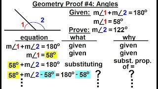 Geometry - Ch. 3: Proofs (12 of 17) Geometry Proof #4: Angles