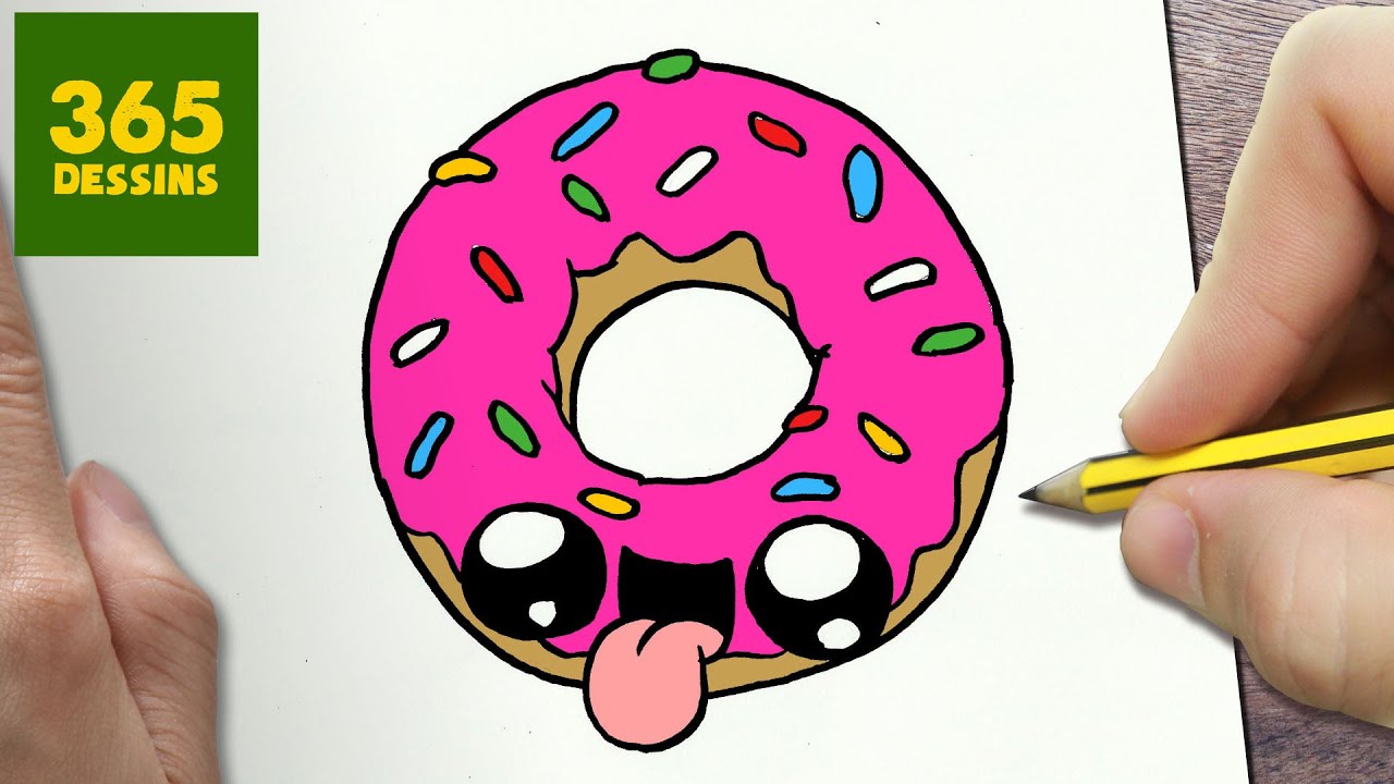 Comment Dessiner Donut Kawaii étape Par étape Dessins Kawaii Facile