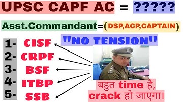 upsc CAPF AC 2020 strategy|p-1|Assistant commandant CAPF exam|CAPF AC 2020#upsc#strategy##motivation