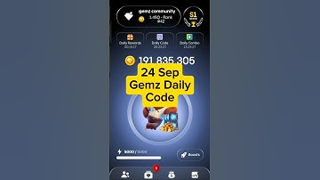 Gemz Daily Code 24 Sep | Gemz Daily Code Today| Gemz Daily Cipher word DUMP September 24, 2024
