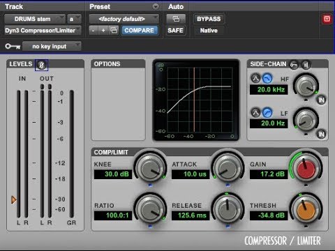 Compressors on Drums | Avid Dyn3