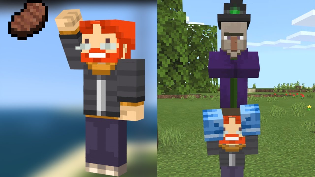 How to Throw Food or Mobs in Minecraft Bedrock? YouTube