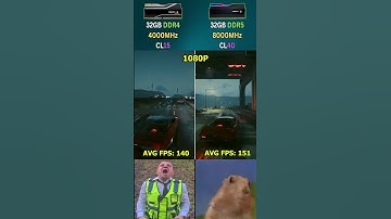 DDR4 4000MHz vs DDR5 8000MHz - Is the Difference Really That Big? #pcgaming #shorts