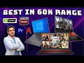 Top 5 Best Laptops 60000 Range⚡⚡Gaming Streaming⚡Editing⚡Coding⚡16GB RAM⚡RTX Graphics⚡INTEL & RYZEN
