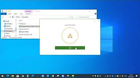 Fail to install VMware Horizon Client on Windows 10