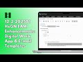 12.2 202501 HxGN EAM Enhancements: Digital Work App &amp; E-mail Templates