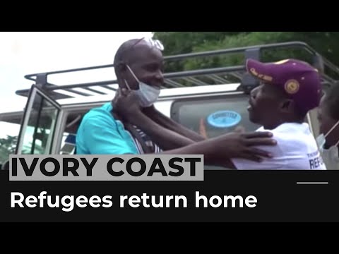 Thousands of refugees in liberia return to ivory coast