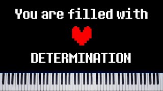 Video thumbnail of "Determination (Game Over) (from Undertale) - Piano Tutorial"