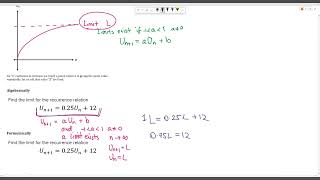 Higher Maths - Recurrence Relations - finding a limit