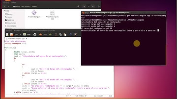 Codigo C++ Area de un Rectangulo (Linux)