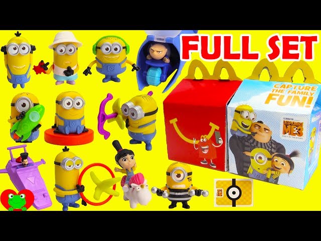  McDonald's 2017 Despicable Me 3 Happy Meal Toy #6 Agnes'  Rockin' Unicorn + Happy Meal (Gift) Box + 3 round sticker : Toys & Games