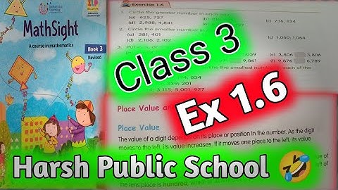 Class 3 Maths| Mathsight Class 3| Maths Class 3|Chapter 1Number s| Ex 1.6|HPS Gurugram| Mathsight