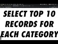 Sql select top 10 records for each category