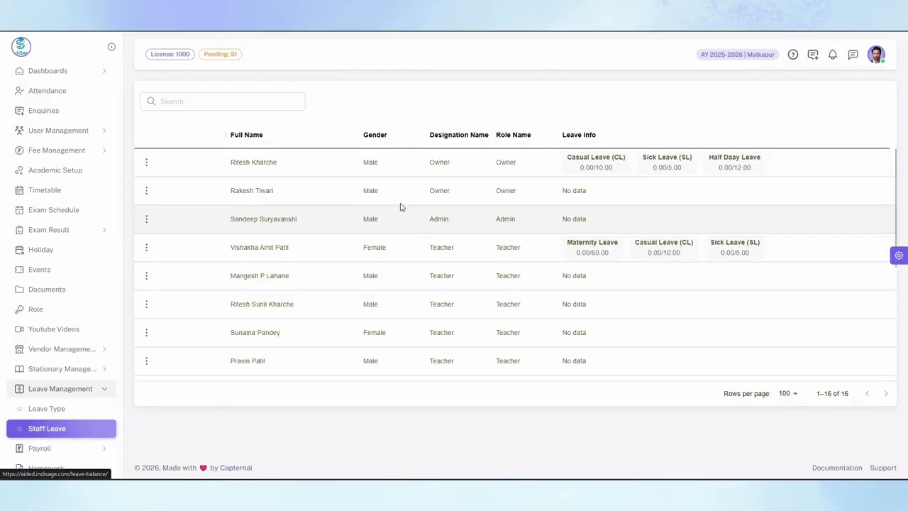How to Use Leave Management in Indisage | Step-by-Step Tutorial