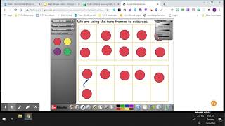 Subtracting using Tens Frames