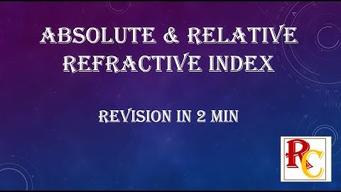 Absolute and Relative Refractive Index | Light |Revision in 2 min |Physics CBSE10