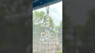 DIY SpongeBob-inspired flower cloud car charm🤍 #spongebob #caraccessories #jewelrymaking #tutorial