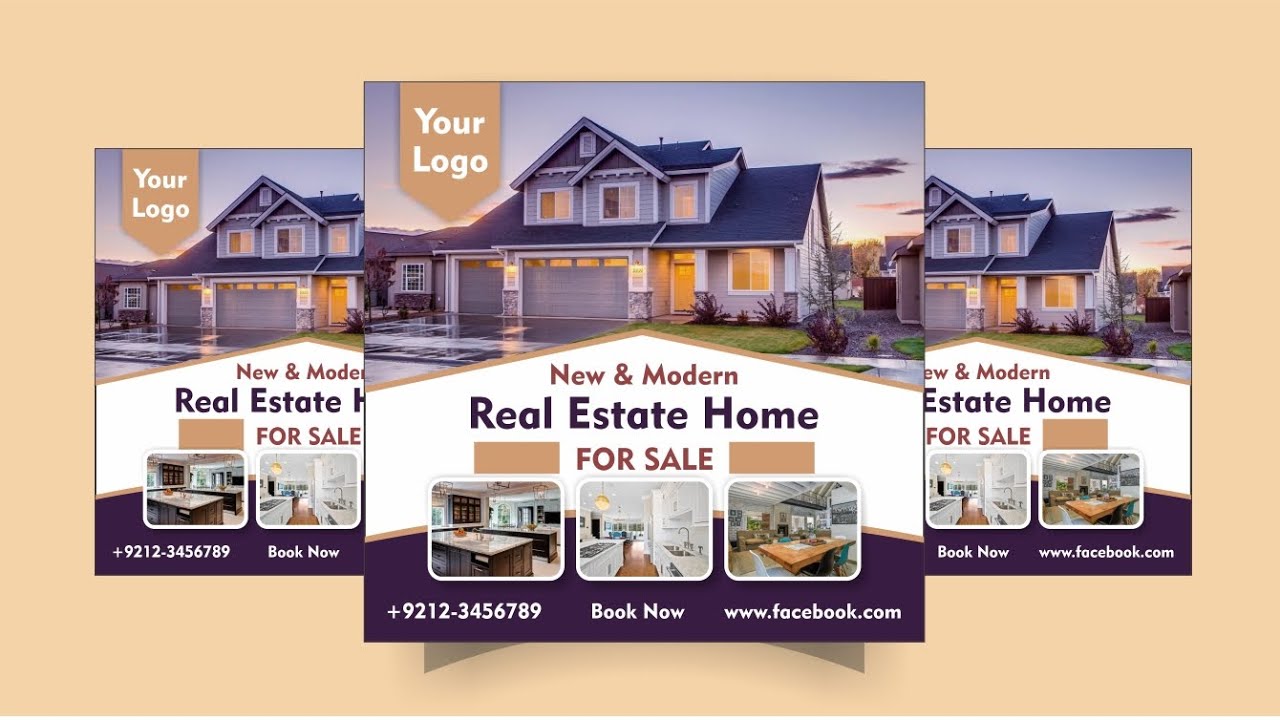 How to design real estate post in coreldraw Real estate post kaise