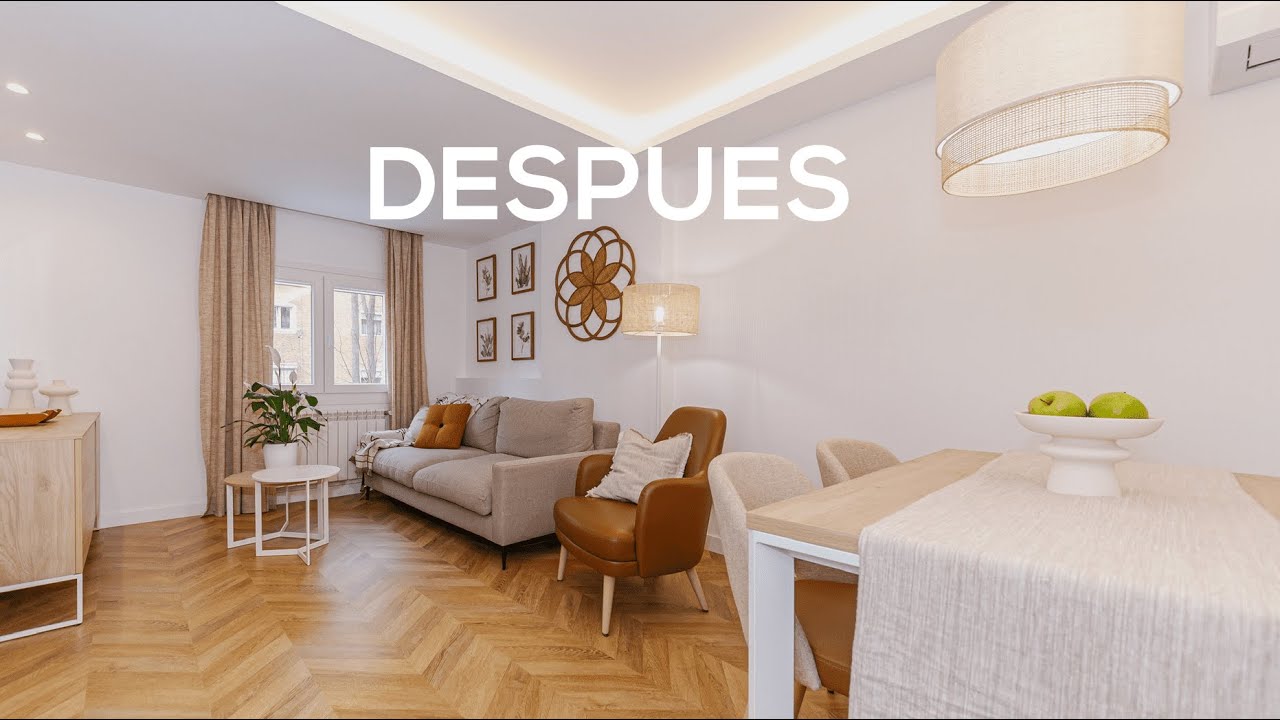 Fin de OBRA!! ANTES y DESPUES de Reforma integral de piso de 2 dormitorios, baño y salón con cocina