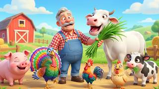 Old MacDonald Had a Farm 🐖🐮 | Learn Farm Animals &amp; Animal Sounds | 3D Kids Songs