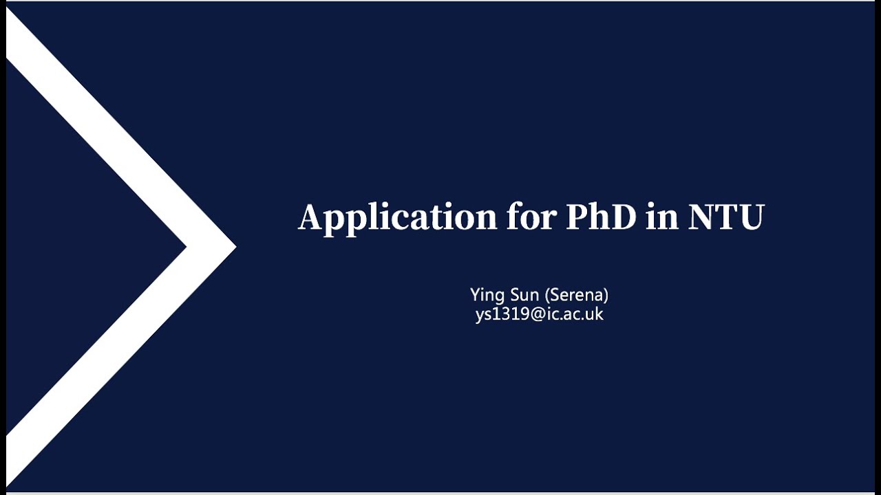 ntu phd application requirements