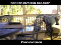 Screen Porch with gable roof and treated lumber deck Screen Porch with gable roof and treated lumber deck