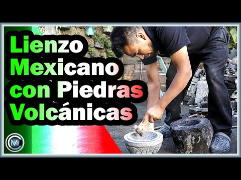 Artesanos mexicanos toman las piedras volcánicas como lienzo