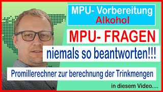 MPU Vorbereitung. Fragen niemals so beantworten!