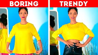 FAST CLOTHING TRANSFORMATION || Ideas And Hacks To Remake Old Clothes