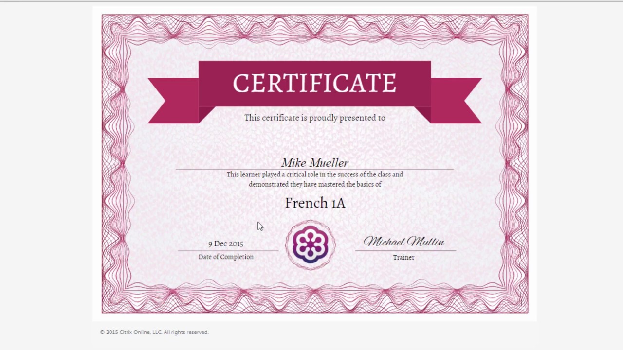 success certificates