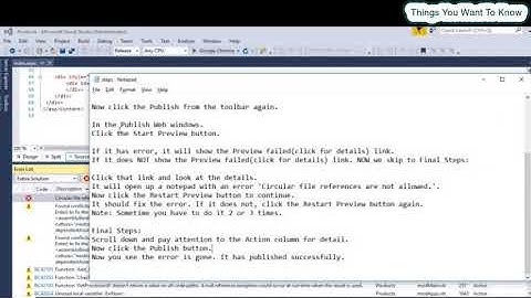 How to fix the “circular file references are not allowed” error in ASP.Net