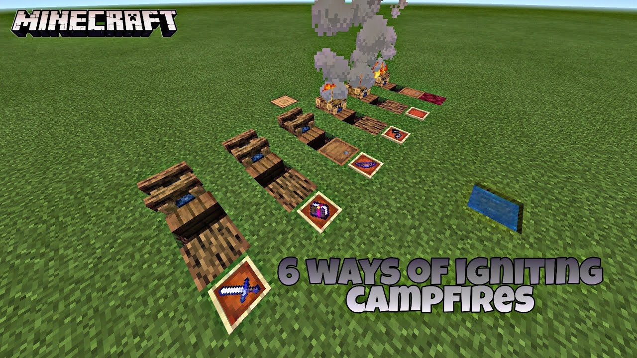 6 Ways of Igniting Campfires Minecraft Bedrock Edition YouTube