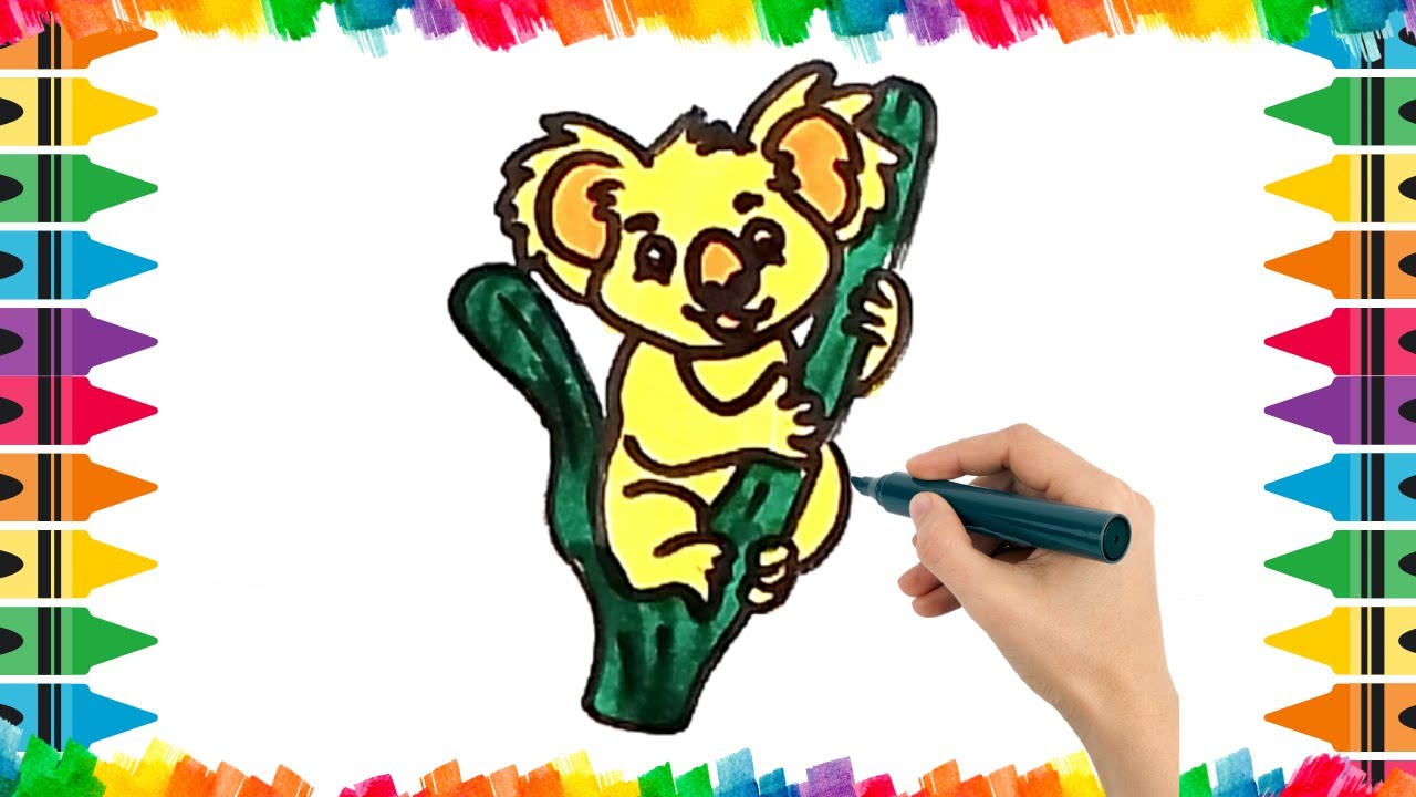 How To Draw cute Panda Drawing, Painting & Coloring For Kids and Toddlers_ Child Art 🐋🌈🎨