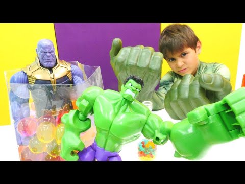 Süper kahraman Hulk derlemesi. Marvel kahramanları oyun videoları. Thanos ve Spiderman