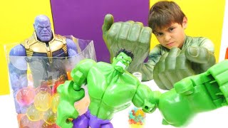 Süper kahraman Hulk derlemesi. Marvel kahramanları oyun videoları. Thanos ve Spiderman