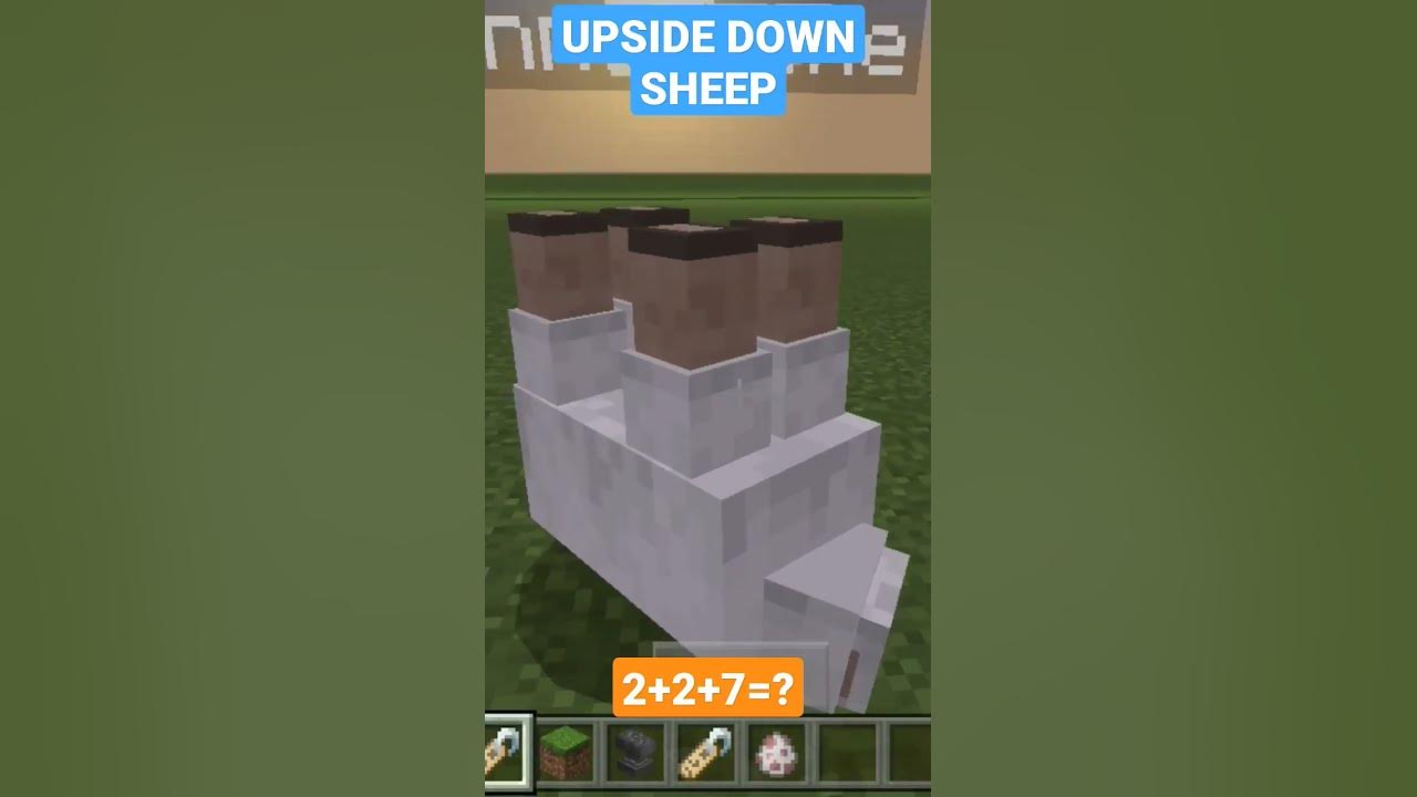 How to make upside down sheep minecraft youtube