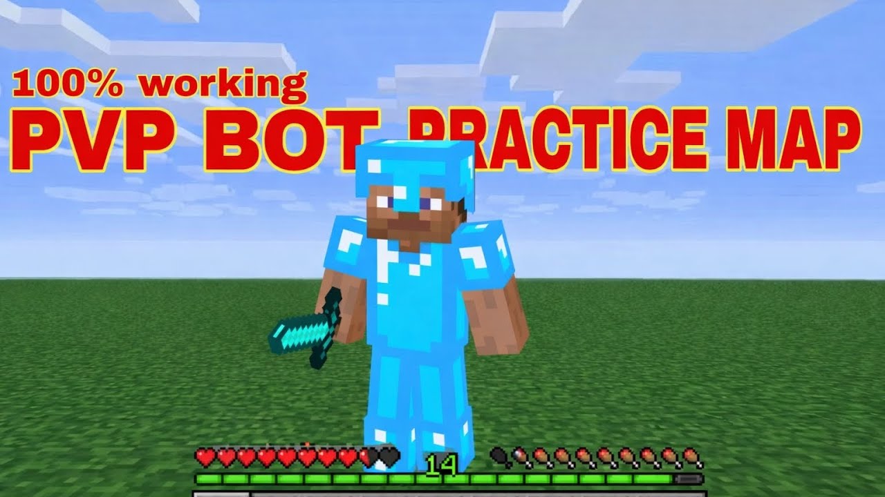 Minecraft PvP Bot Practice Map Tutorial Hindi 🔥 MCPE Download - YouTube