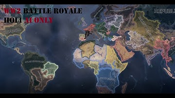 WW2 Battle Royale But With Random Country Placement V2 - HOI4 TIMELAPSE