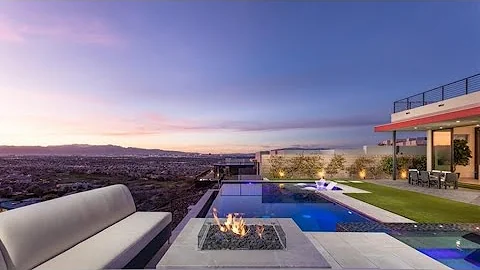 Modern Masterpiece $3.8M Strip View 3971 Sqft, Built 2020, 3BD, Loft, 5 Baths, 3 Car, Luxury Estate