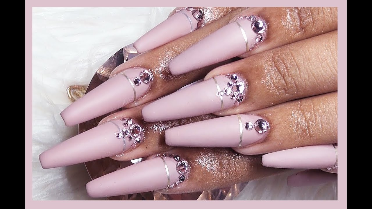 HOW TO Matte Nudes Acrylic Nails Refill Redesign YouTube