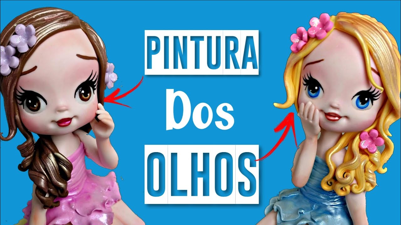 Descubra como pintar os olhos das suas peças em biscuit