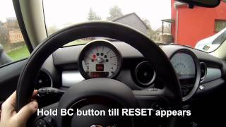 2012 Mini One Cooper D Diesel oil and air filter change, service reset