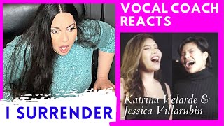 VOCAL COACH Reacts To KATRINA VELARDE and JESSICA VILLARUBIN singing I SURRENDER