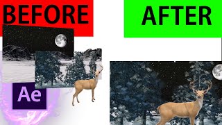 After Effects Create a 3D Scene from a Single Photo's and video