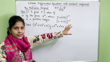 DIFFERENTIAL EQUATIONS | Lec-19 | Linear Differential Equations with constant coefficients (Part-4)